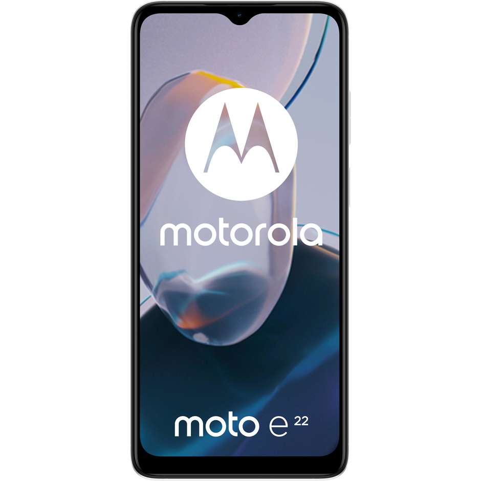 Motorola E22i Smartphone 4G 6.5" Ram 2 Gb Memoria 32 Gb Android 12 Colore Winter White