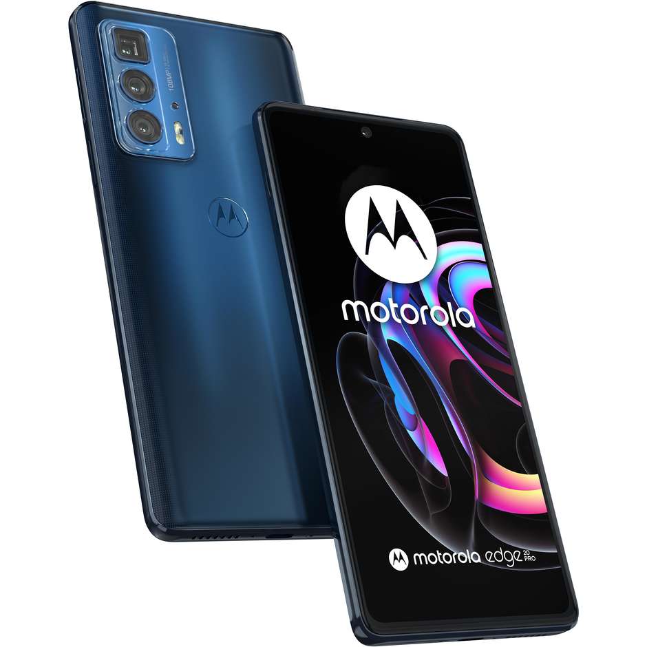 Motorola Edge 20 Pro 5G Smartphone 6,7'' FHD+ Ram 12 Gb Memoria 256 Gb Android colore Midnight Blue