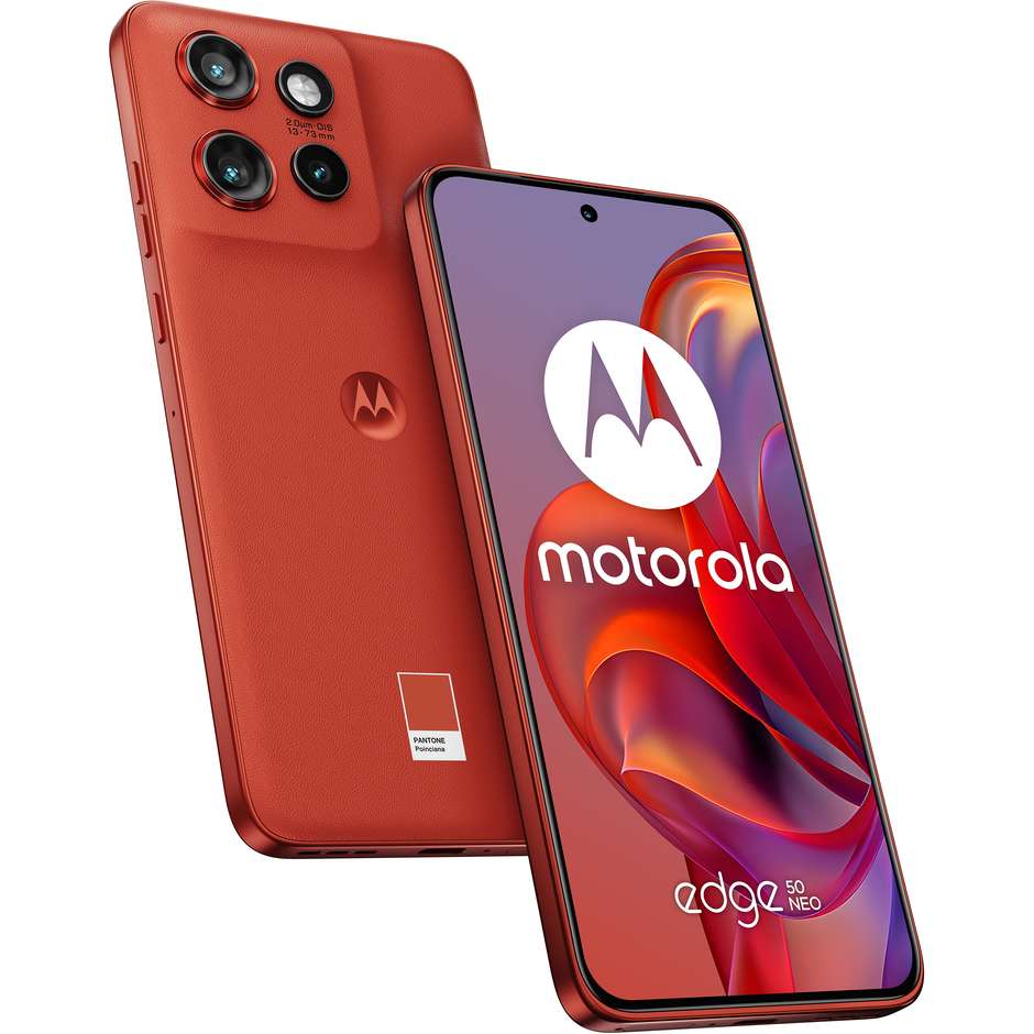 Motorola Edge 50 Neo Smartphone 5G 6.36" Ram 8 GB Memoria 256 GB Android 14 Colore Rosso