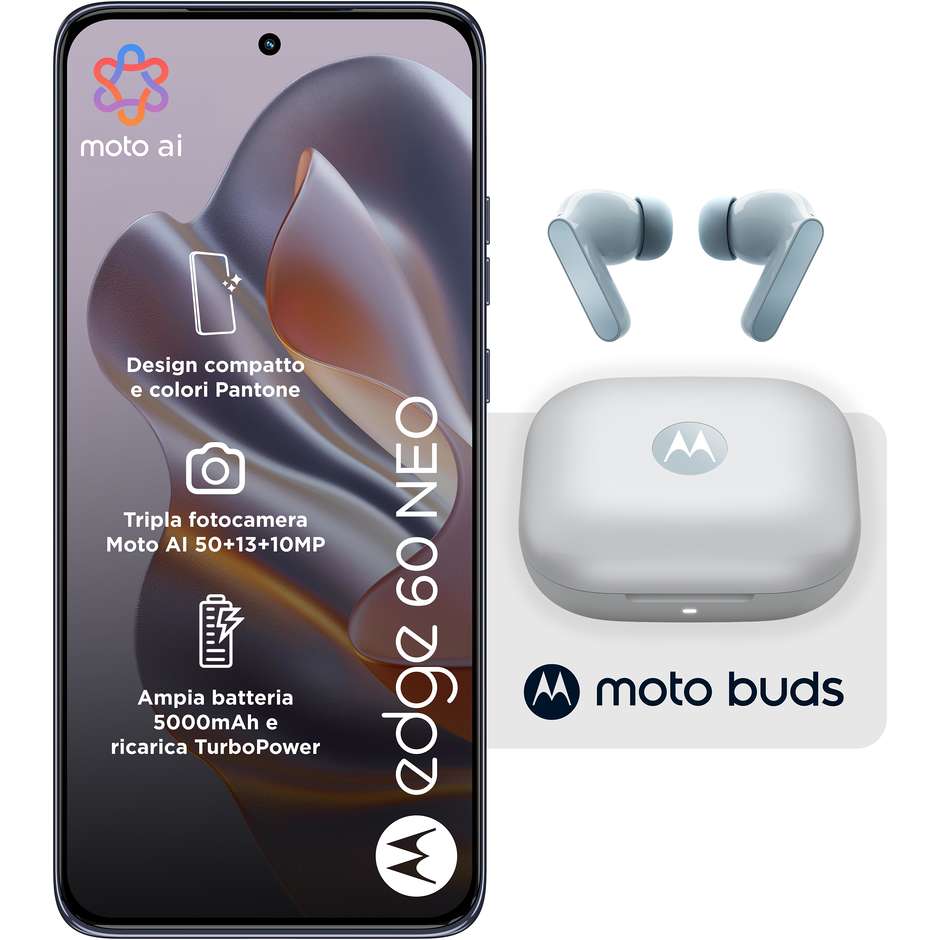 Motorola Edge 60 Neo 8/256GB 5G Dual SIM Grisaille + Moto Buds