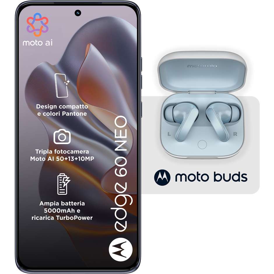 Motorola Edge 60 Neo 8/256GB 5G Dual SIM Grisaille + Moto Buds