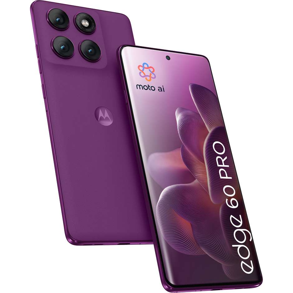 Motorola edge 60 pro Smartphone 5G 6.67" Ram 12 GB Memoria 512 GB Android 15 Colore Viola