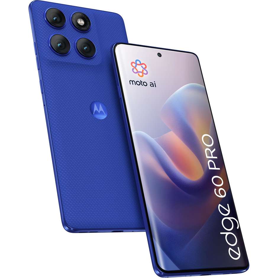 Motorola Edge 60 pro Smartphone 5G con Moto AI 6.67" Ram 12 GB Memoria 512 GB Colore Blu