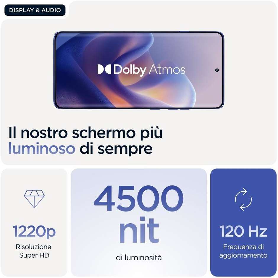 Motorola Edge 60 pro Smartphone 5G con Moto AI 6.67" Ram 12 GB Memoria 512 GB Colore Blu