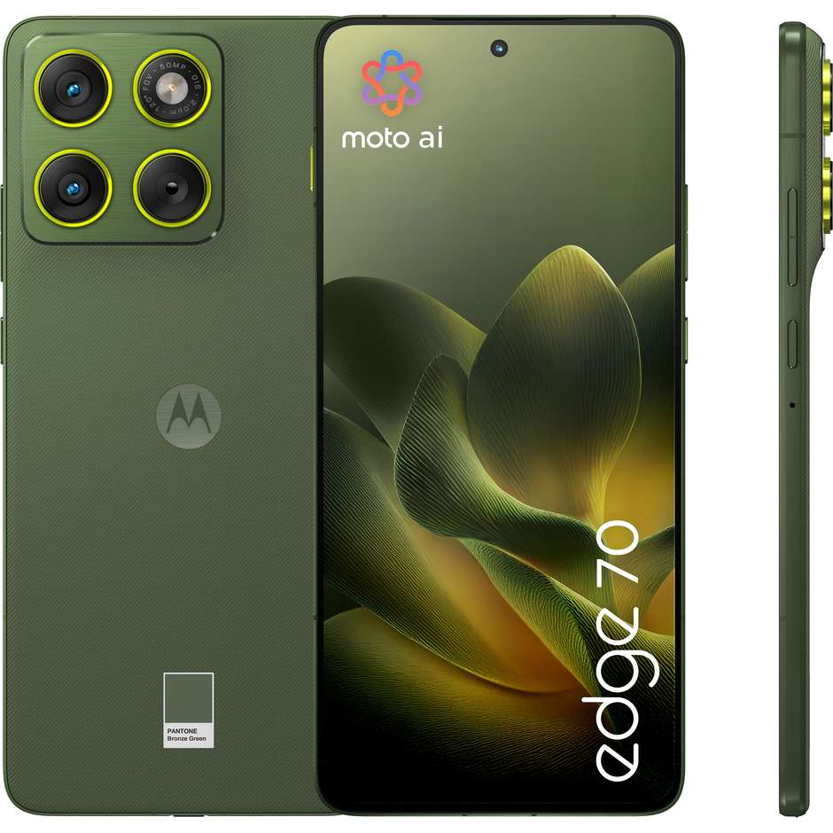 Motorola edge 70 5G 8 GB/256 GB PANTONE Bronze Green, AMOLED da 6,7 pollici