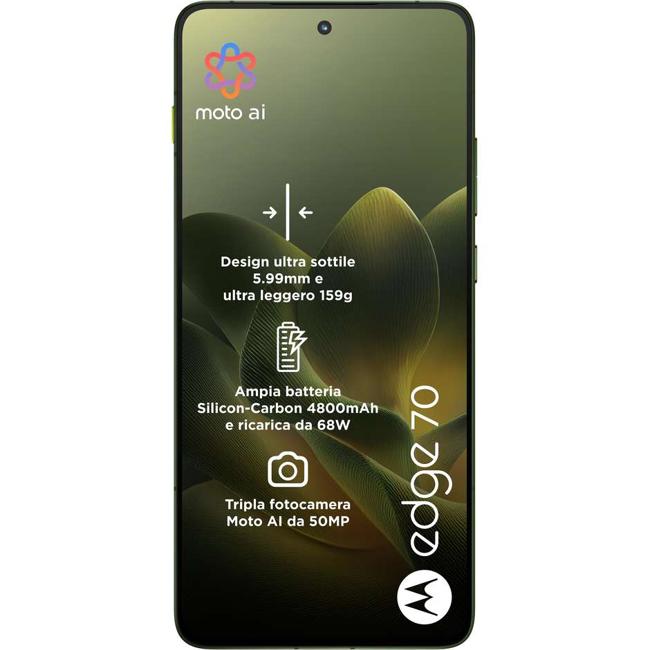 Motorola edge 70 5G 8 GB/256 GB PANTONE Bronze Green, AMOLED da 6,7 pollici