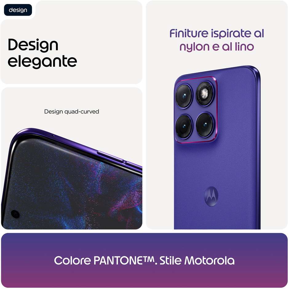 Motorola edge 70 fusion 5G 8 GB/256 GB PANTONE Orient Blue, AMOLED da 6,78 pollici