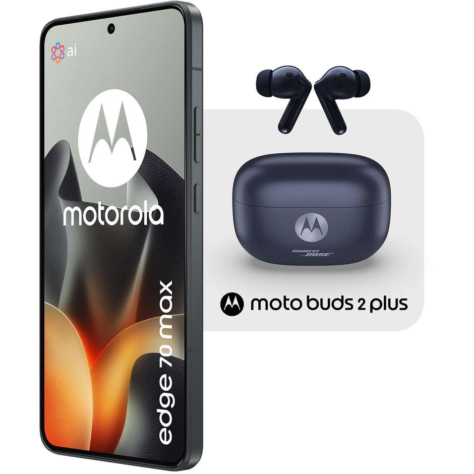 Motorola edge 70 max 5G 8 GB/256 GB PANTONE Dark Shadow con moto buds 2 plus