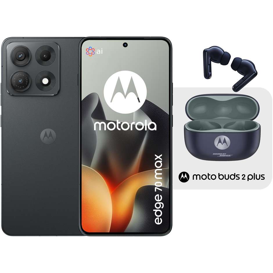 Motorola edge 70 max 5G 8 GB/256 GB PANTONE Dark Shadow con moto buds 2 plus