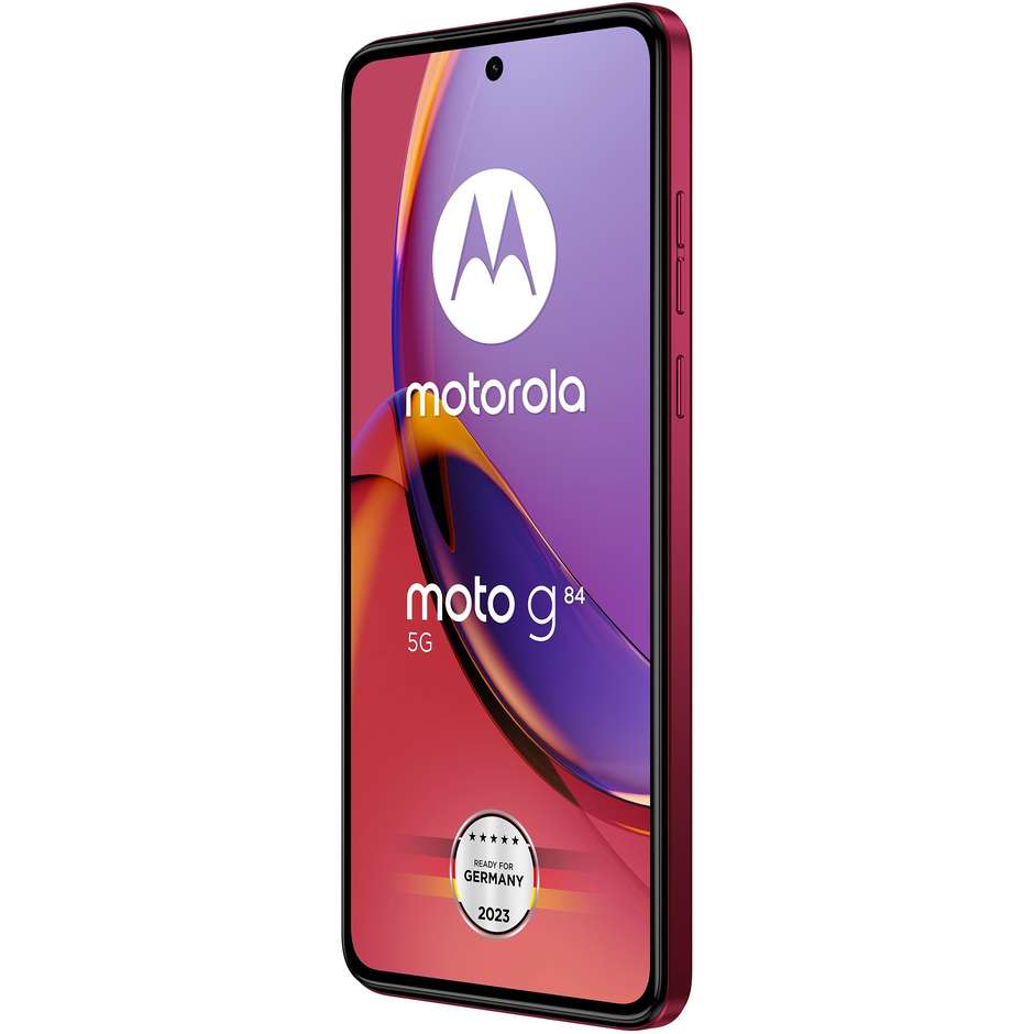 Motorola G84 Smartphone 5G 6,55" FHD Ram 12 Gb Memoria 256 Gb Android colore rosso