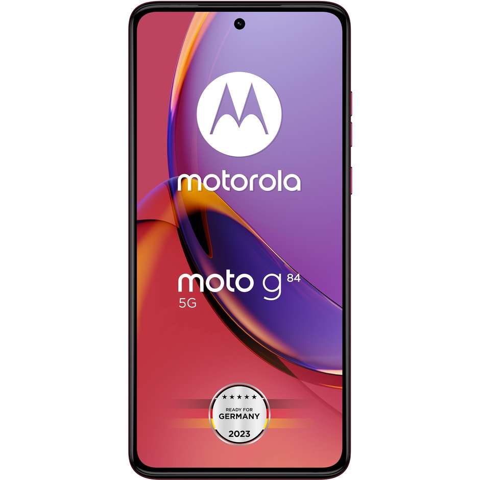 Motorola G84 Smartphone 5G 6,55" FHD Ram 12 Gb Memoria 256 Gb Android colore rosso