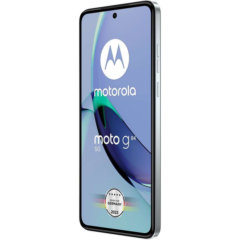 Motorola G84 Smartphone 5G 6.55" Ram 12 Gb Memoria 256 Gb Android 13 Colore Marshmallow Blue