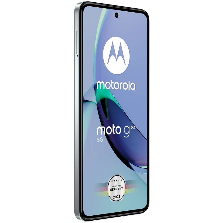 Motorola G84 Smartphone 5G 6.55" Ram 12 Gb Memoria 256 Gb Android 13 Colore Marshmallow Blue