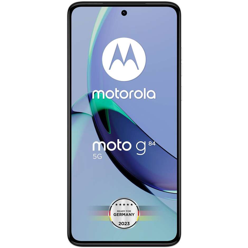 Motorola G84 Smartphone 5G 6.55" Ram 12 Gb Memoria 256 Gb Android 13 Colore Marshmallow Blue