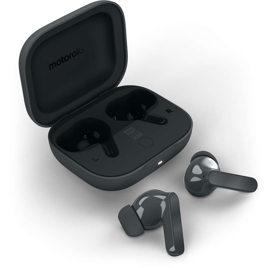 Motorola Moto Buds Auricolari True Wireless con Cancellazione Attiva del Rumore ANC Hi-Res Nero (Starlight Black)