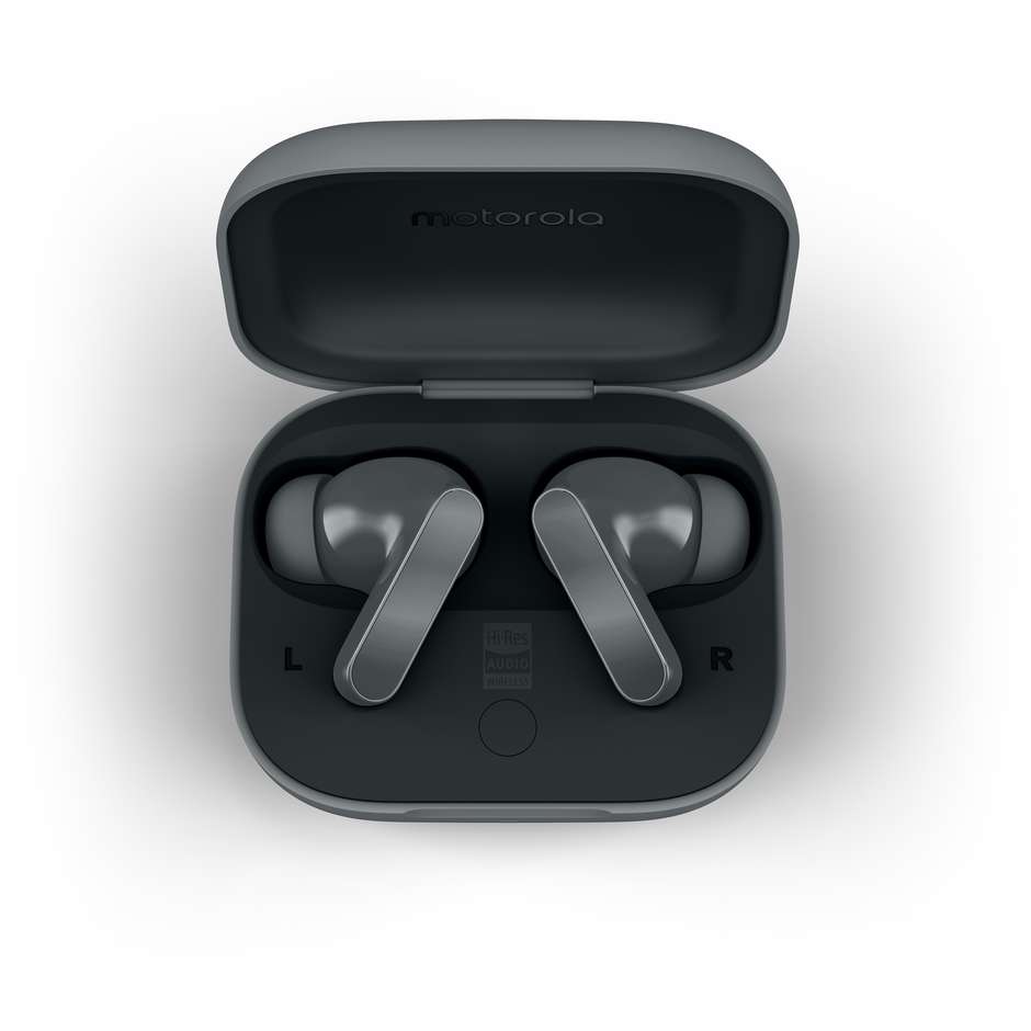 Motorola Moto Buds Auricolari True Wireless con Cancellazione Attiva del Rumore ANC Hi-Res Nero (Starlight Black)