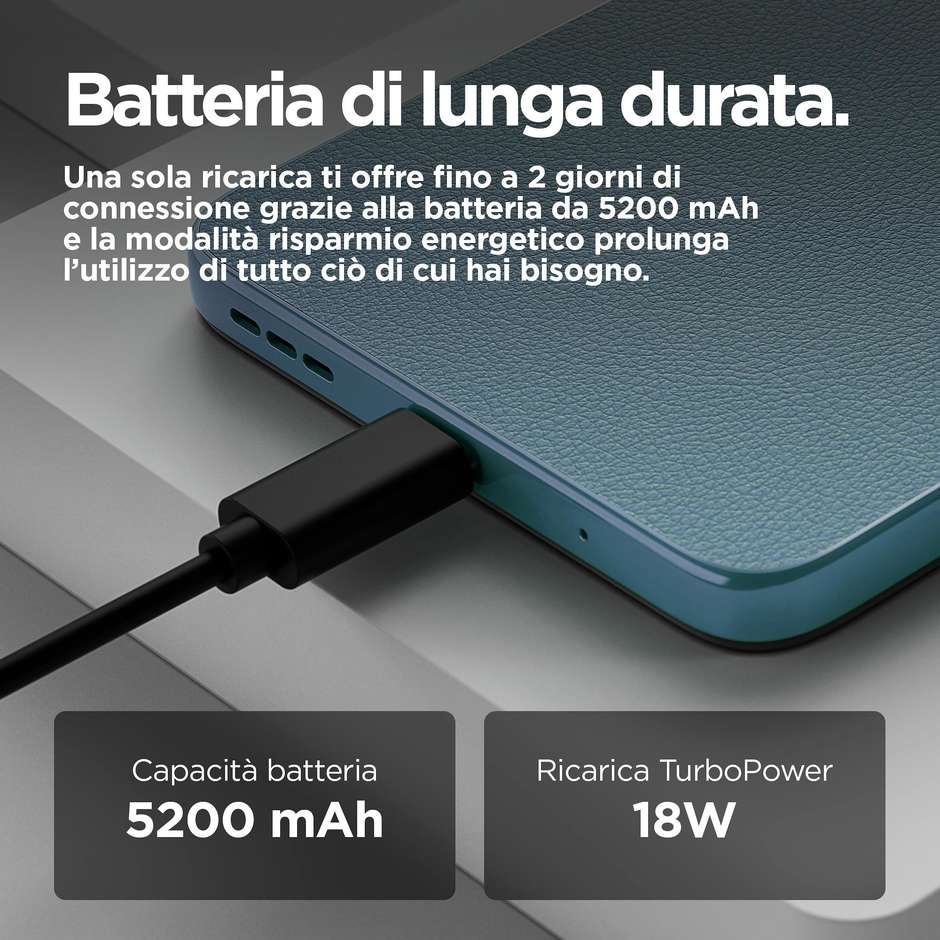 Motorola moto e15 Smartphone 4G 6.67" Ram 2 GB Memoria 64 GB Android 14 Colore Blu