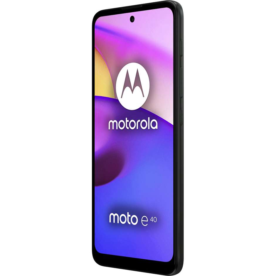 Motorola Moto E40 Smartphone 6,5'' HD Ram 4 Gb Memoria 64 Gb Android colore Carbon Gray