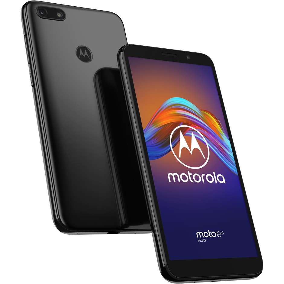 Motorola Moto E6 play Smartphone TIM 5,5" HD Ram 2 Gb Memoria 32 Gb Android colore Steel Black