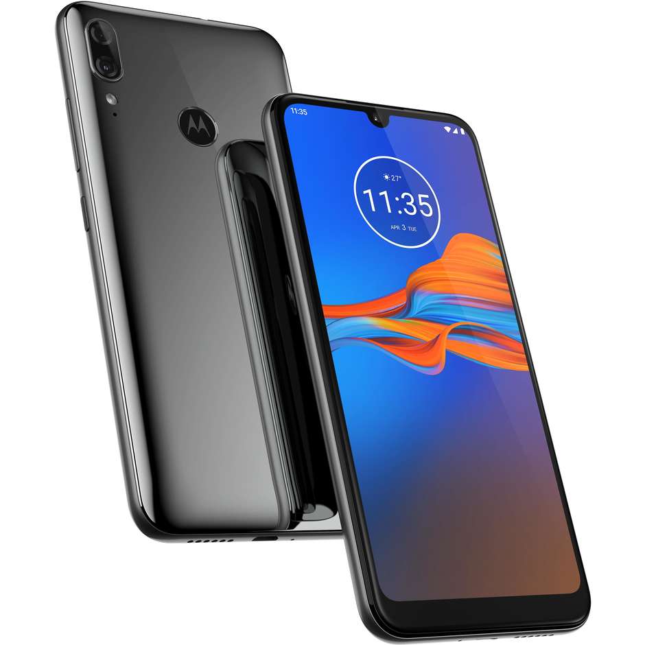 Motorola Moto e6 plus Smartphone 6,1" HD+ memoria 64 GB ram 4 GB Android colore Grafite