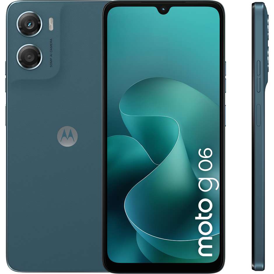 Motorola Moto G06 Smartphone 4G 17,5 cm (6.88") 120Hz 4 GB 128 GB Doppia SIM 50 MP IP64 5000 mAh Blu