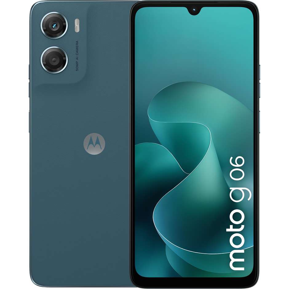 Motorola Moto G06 Smartphone 4G 17,5 cm (6.88") 120Hz 8 GB 256 GB Doppia SIM 50 MP 5000 mAh Blu Tapestry