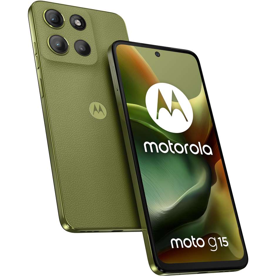 Motorola moto G15 Smartphone 4G 6.72" Ram 8 GB Memoria 256 GB Android 15 Colore Verde