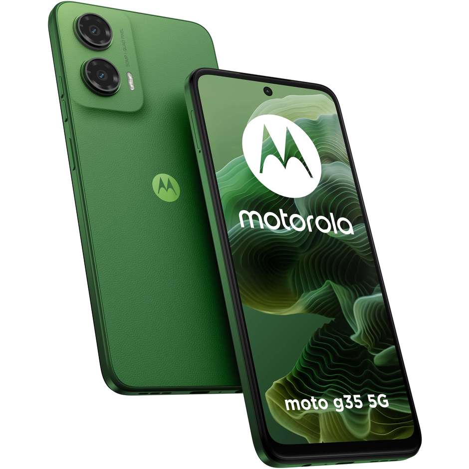 Motorola moto G35 Smartphone 5G 6.72" Ram 4 GB Memoria 256 GB Android 14 Colore Verde