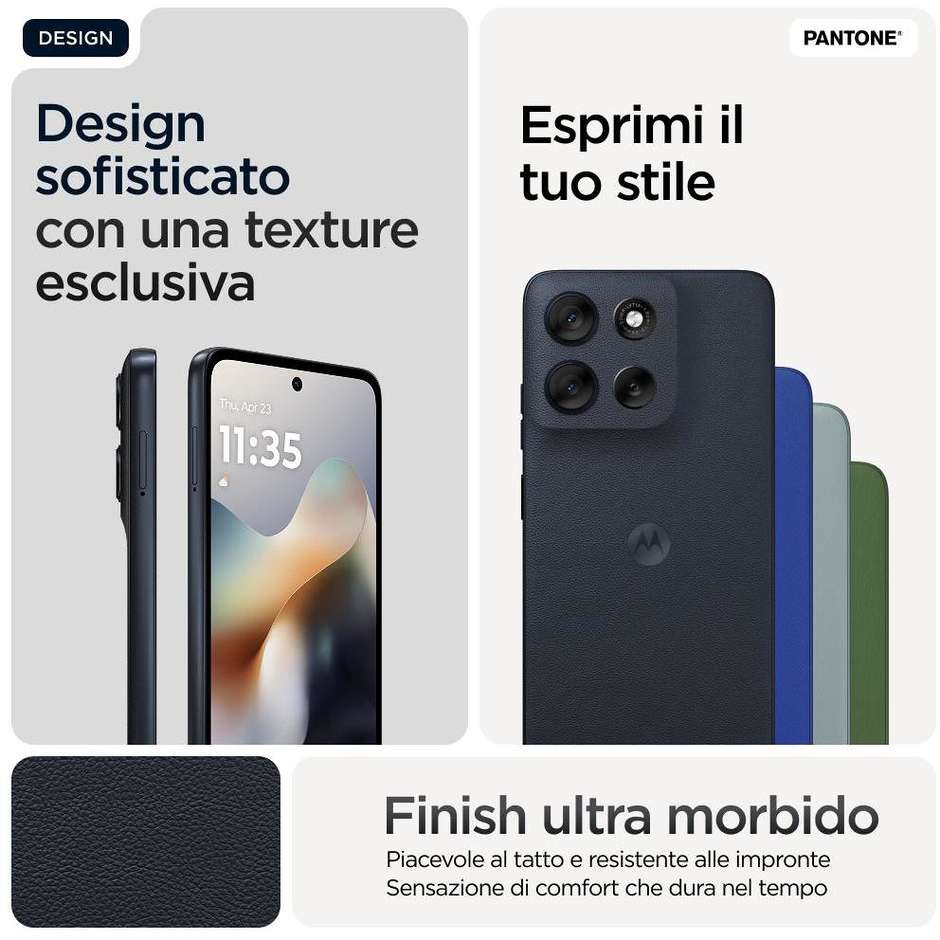 Motorola moto G56 Smartphone 5G 6.72" Ram 8 GB Memoria 256 GB Android 15 Colore Nero