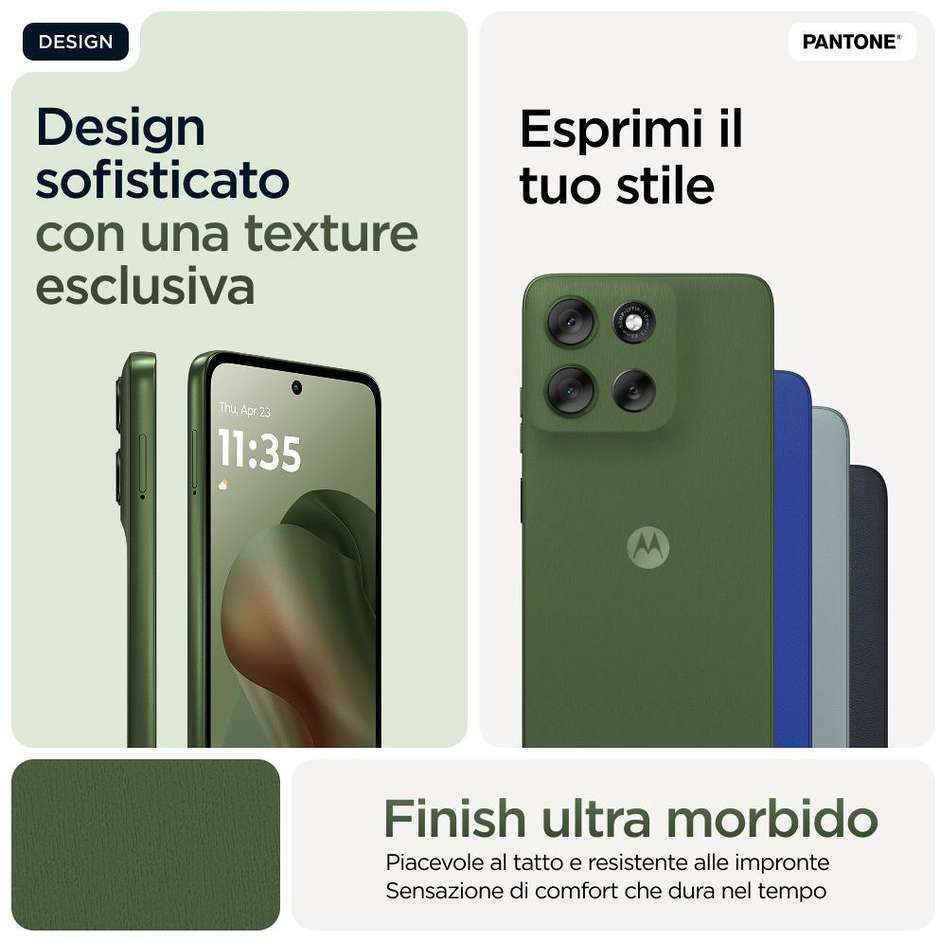 Motorola moto G56 Smartphone 5G 6.72" Ram 8 GB Memoria 256 GB Android 15 Colore Verde