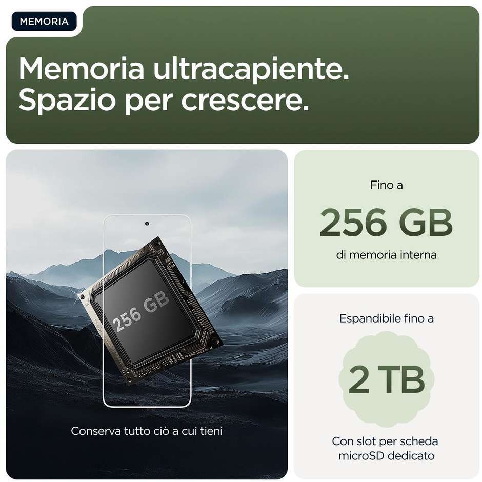 Motorola moto G56 Smartphone 5G 6.72" Ram 8 GB Memoria 256 GB Android 15 Colore Verde