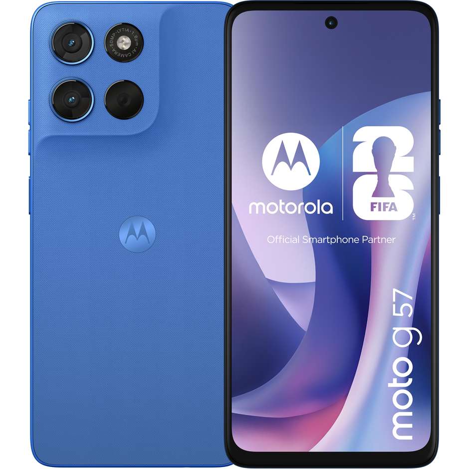 Motorola Moto G57 Smartphone 5G 17,1 cm (6.72") FHD+ 120Hz 8 GB 256 GB Doppia SIM 50 MP 5000 mAh Blu