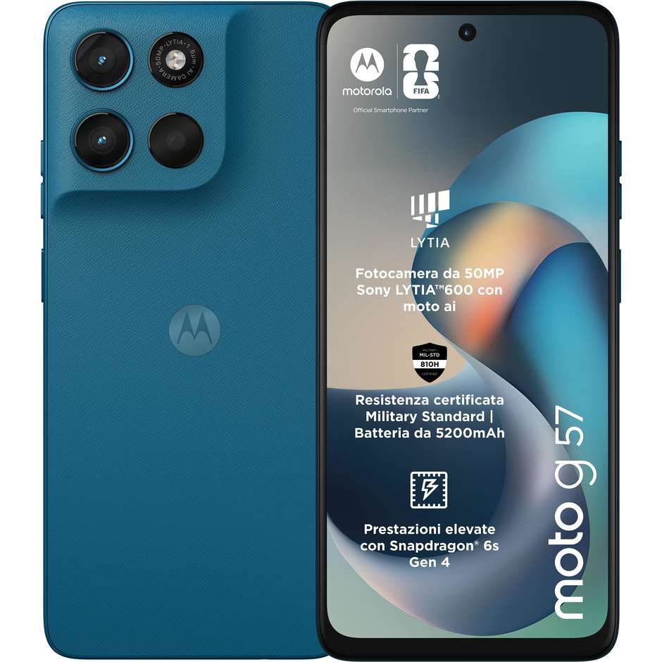 Motorola Moto G57 Smartphone 5G 17,1 cm (6.72") FHD+ 120Hz 8 GB 256 GB Doppia SIM 50 MP 5000 mAh Verde