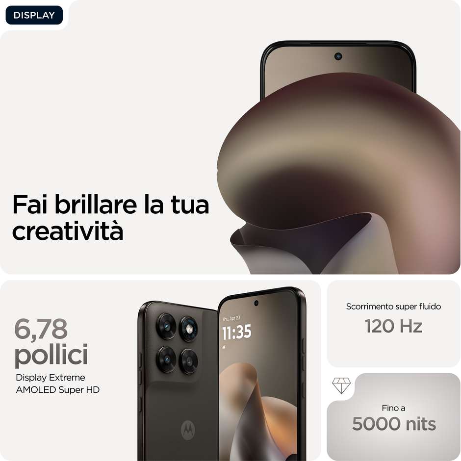 Motorola Moto G77 Smartphone 5G 17,3 cm (6.8") AMOLED 120Hz 8 GB 256 GB Doppia SIM 5000 mAh Verde (Black Olive)