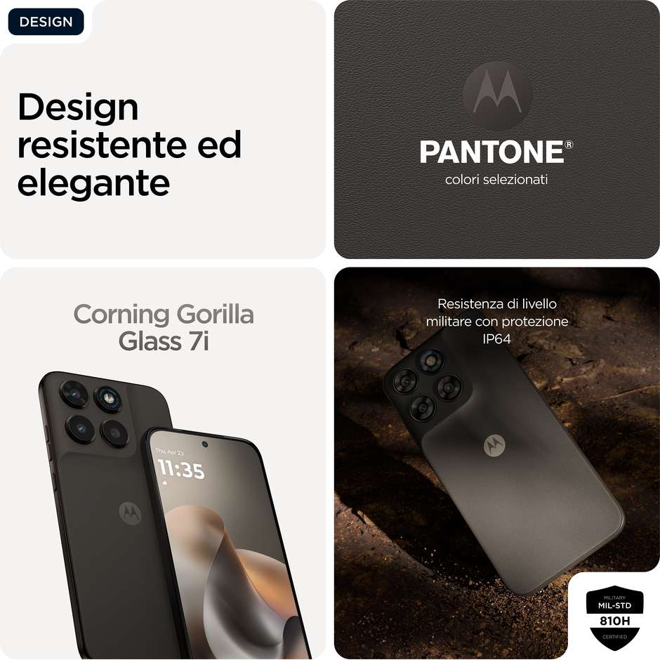 Motorola Moto G77 Smartphone 5G 17,3 cm (6.8") AMOLED 120Hz 8 GB 256 GB Doppia SIM 5000 mAh Verde (Black Olive)