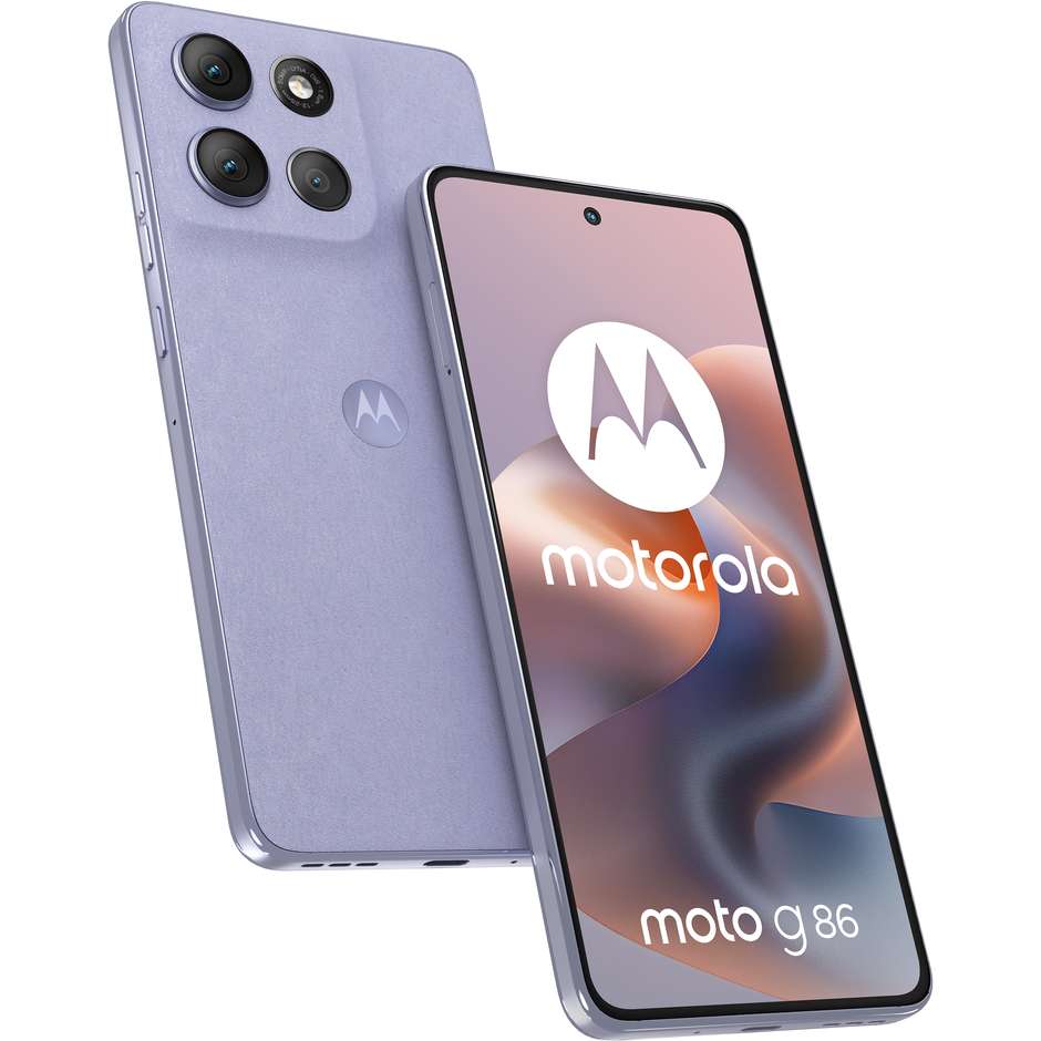 Motorola moto G86 Samartphone 5G 6.67" Ram 8 GB Memoria 256 GB Colore Lilla