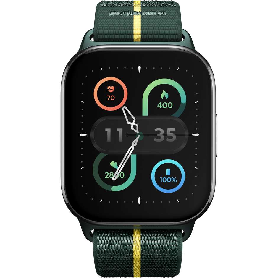 Motorola Moto Watch Fit 44.5mm Smartwatch AMOLED Cassa Alluminio GPS Bluetooth Colore Verde/Grigio