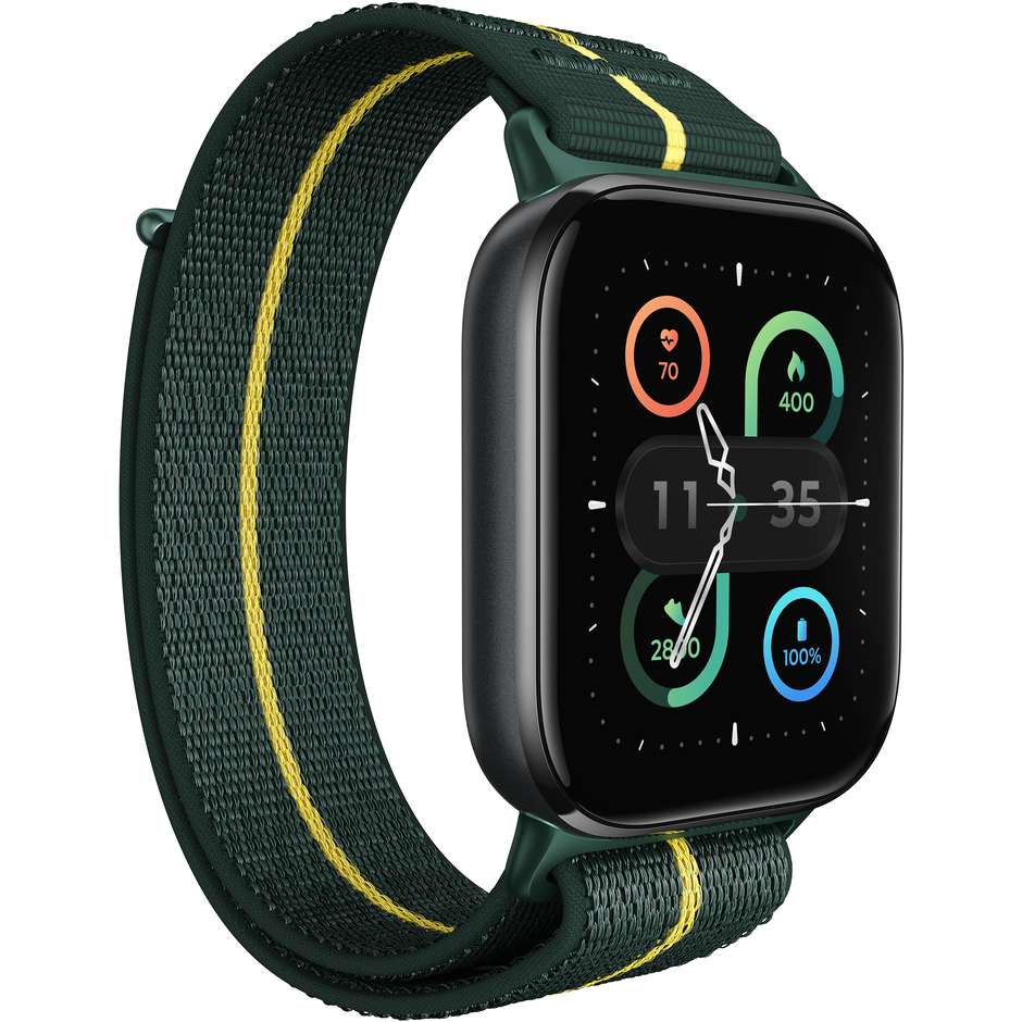 Motorola Moto Watch Fit 44.5mm Smartwatch AMOLED Cassa Alluminio GPS Bluetooth Colore Verde/Grigio