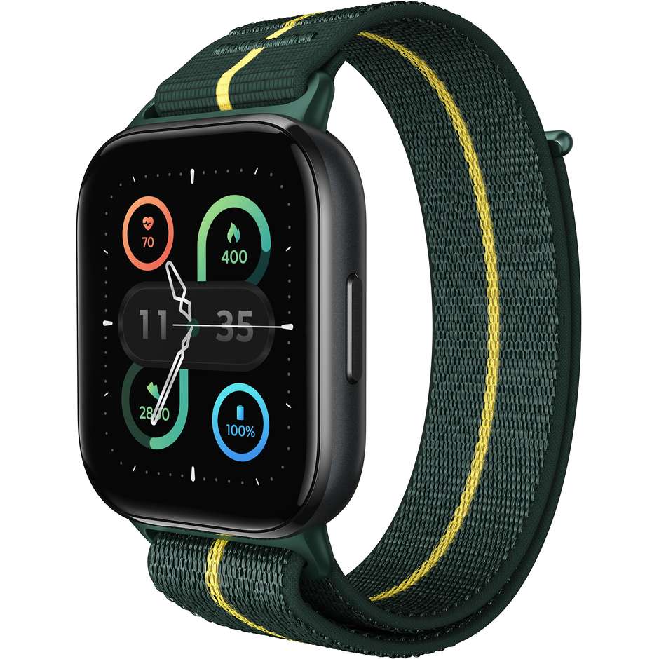 Motorola Moto Watch Fit 44.5mm Smartwatch AMOLED Cassa Alluminio GPS Bluetooth Colore Verde/Grigio