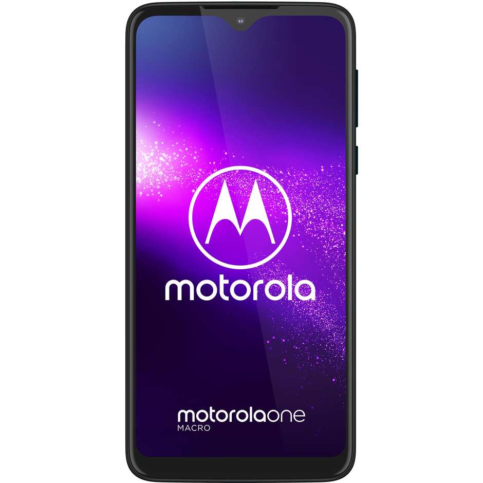 Motorola One Macro Smartphone 6,2" HD+ Dual Sim memoria 64 GB Android colore Space Blue