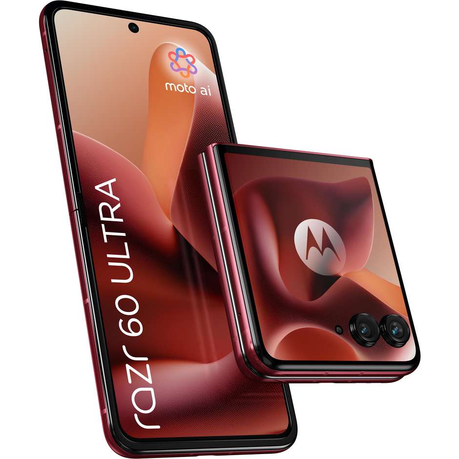 Motorola razr 60 ultra Smartphone 5G 6.96" Ram 16 GB Memoria 512 GB Android 15 Colore Rio Red