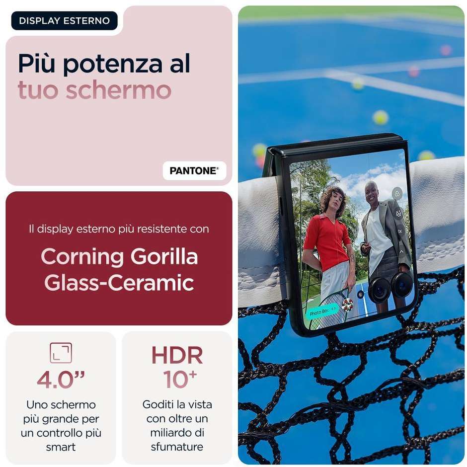 Motorola razr 60 ultra Smartphone 5G 6.96" Ram 16 GB Memoria 512 GB Android 15 Colore Rio Red