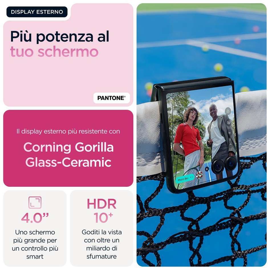 Motorola razr 60 ultra Smartphone 5G 6.96" Ram 16 GB Memoria 512 GB Colore Rosa
