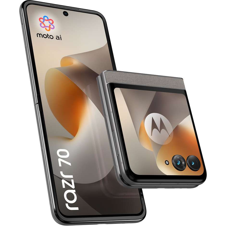 Motorola Razr 70 Smartphone Pieghevole 5G 17,5 cm (6.9") AMOLED 120Hz 8 GB 256 GB PANTONE Hematite