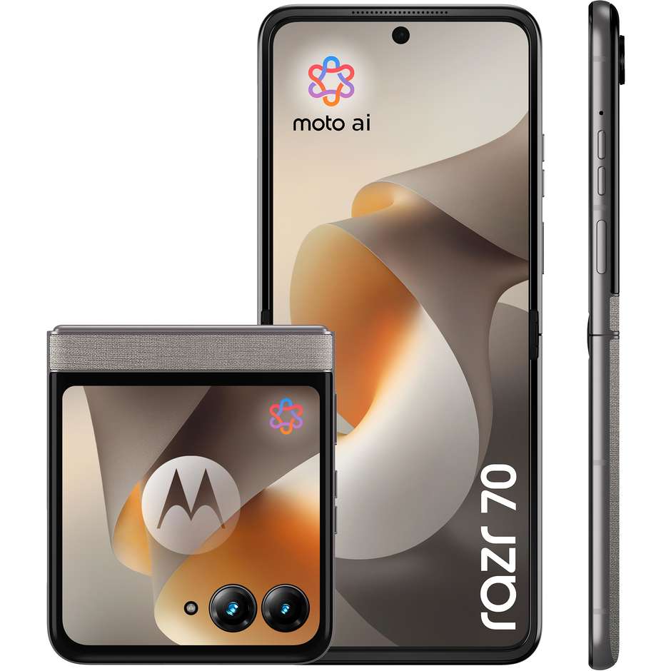Motorola Razr 70 Smartphone Pieghevole 5G 17,5 cm (6.9") AMOLED 120Hz 8 GB 256 GB PANTONE Hematite