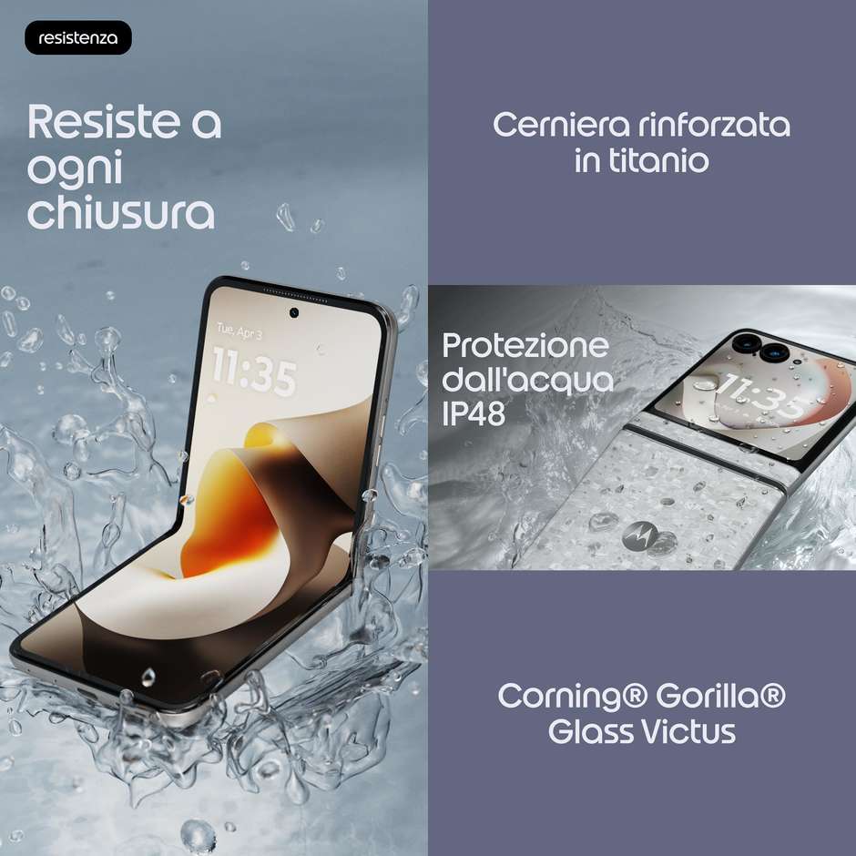 Motorola Razr 70 Smartphone Pieghevole 5G 17,5 cm (6.9") AMOLED 120Hz 8 GB 256 GB PANTONE Hematite