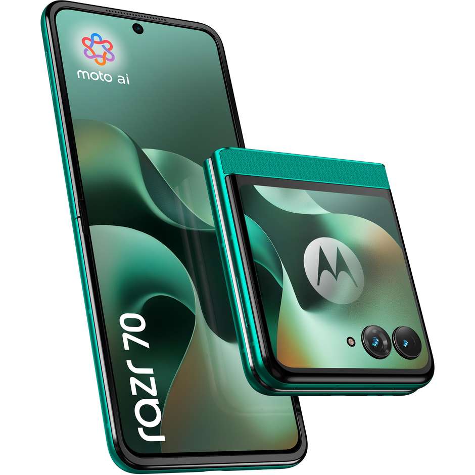 Motorola Razr 70 Smartphone Pieghevole 5G 17,5 cm (6.9") AMOLED 120Hz 8 GB 256 GB PANTONE Sporting Green