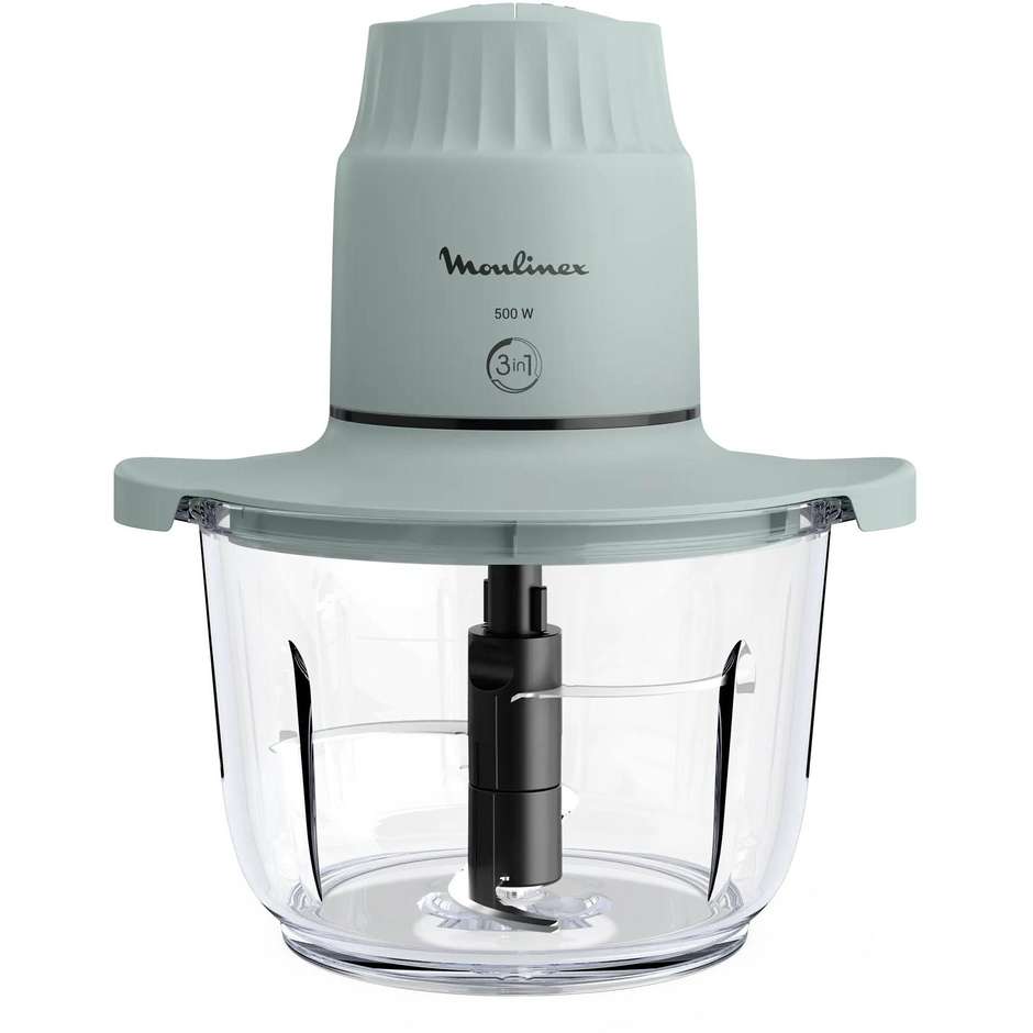 Moulinex DJ603110 Choppeo Tritatutto 1L 500W con ciotola in vetro grigio