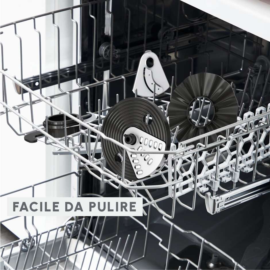 Moulinex Easy Force FP2428 Robot da Cucina 800 W, Ciotola 2,4 L, 15 Funzioni, 5 Accessori, Nero/Trasparente
