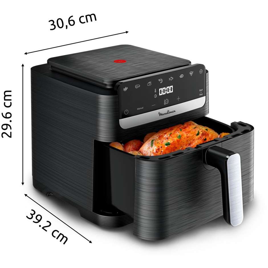 Moulinex Easy Fry Mega Compact EZ8618 Friggitrice ad Aria 7,5 L Touch Nero